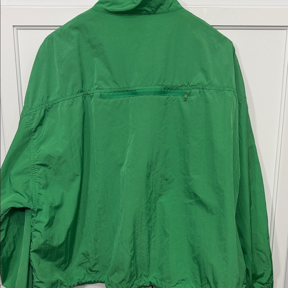 DVF x Target Green Nylon Half-Zip Windbreaker Jacket XL Lightweight Packable - Picture 5 of 7